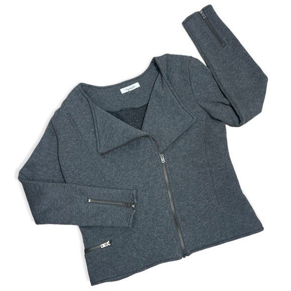 Athleta gray moto jacket size M - Picture 7 of 11